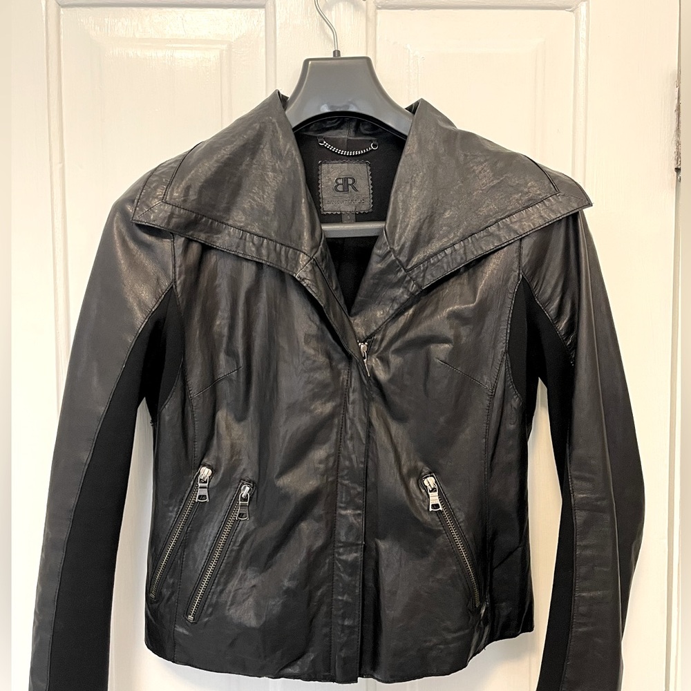 Banana Republic Genuine Leather Motorcycle Jacket